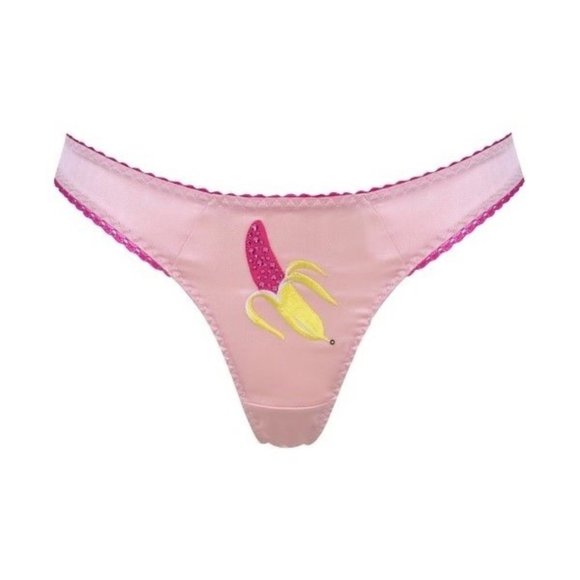 Agent Provocateur Bananarama Pink Silk Thong NWT - Picture 6 of 11